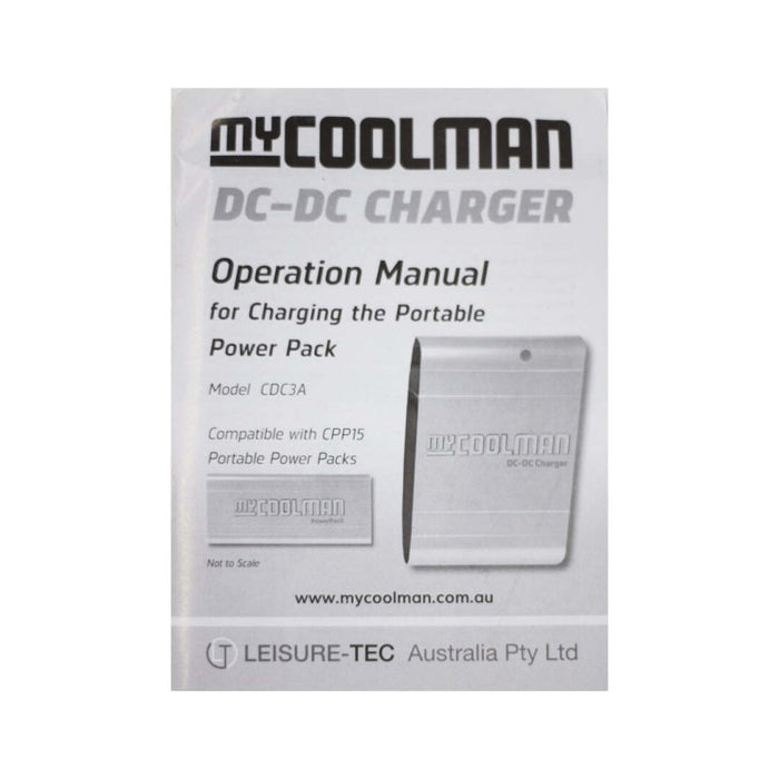 myCOOLMAN DC-DC Charger Suitable for CPP15 Lithium Powerpack - Fridge Accessory