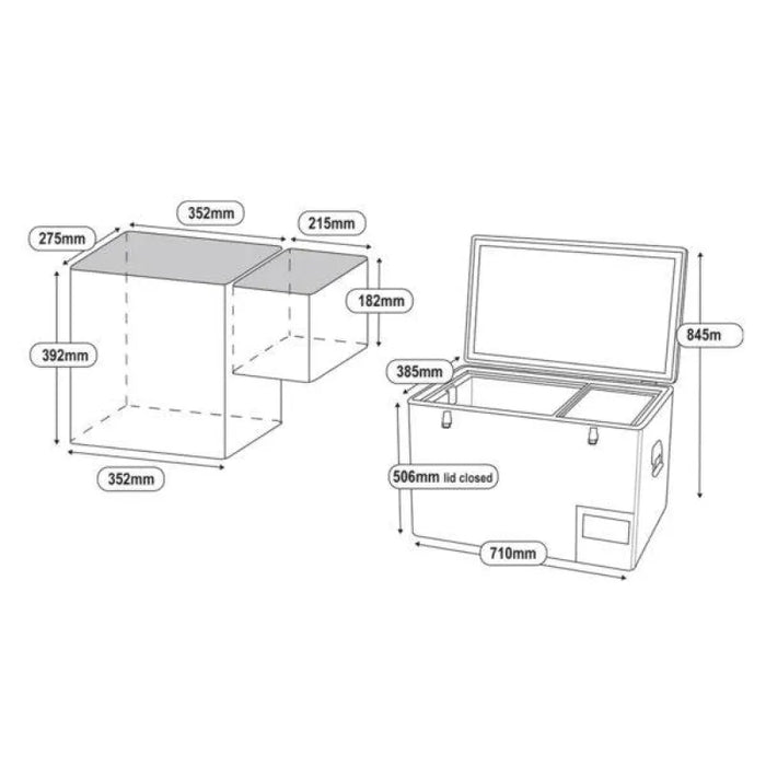 National Luna 50L Legacy Dual Zone Fridge Freezer - Fridge/Freezer