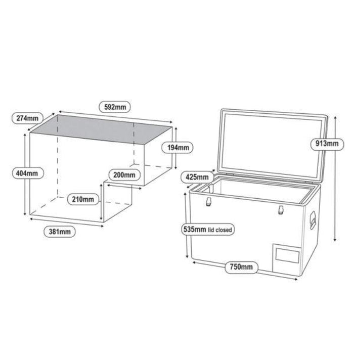 National Luna 55L Legacy Single Compartment Fridge Freezer - Fridge/Freezer