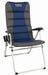 OZtrail Cascade 5 Position Reclining Arm Chair | Blue/Grey - Camping Accessories