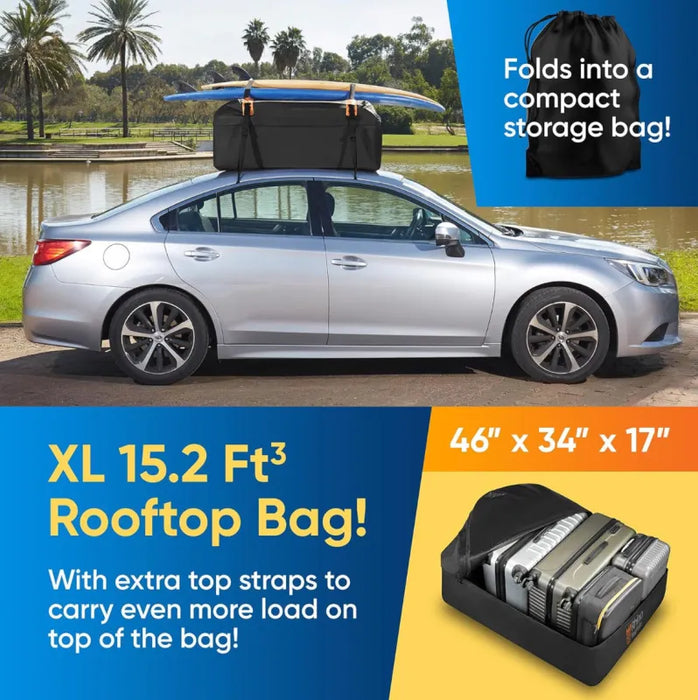 Rhino BagMate Military Grade Weatherproof Rooftop Cargo Carrier Bag | 430 Liters - Cargo Carrier Bag