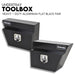 Under Tray Tool Box Underbody Pair Set 600mm Black Aluminium - Tools > Tools Storage