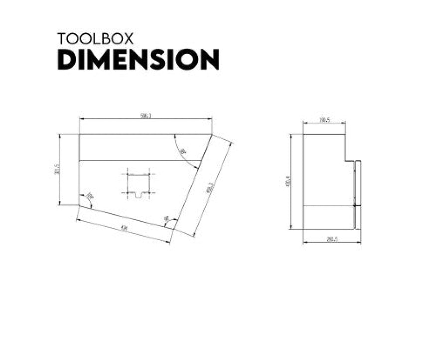 Robusto Black or Silver Aluminium Under Tray Tool Box Underbody | 600mm | Pair - Storage Box