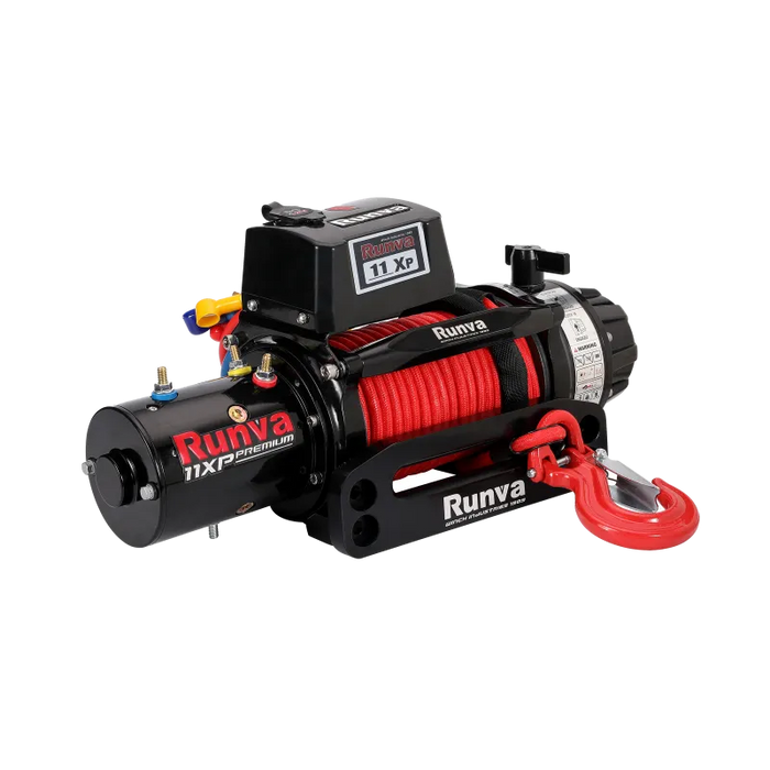 Runva 11XP Premium Red 12V Winch with Synthetic Rope | Full IP67 protection - Electric Winch