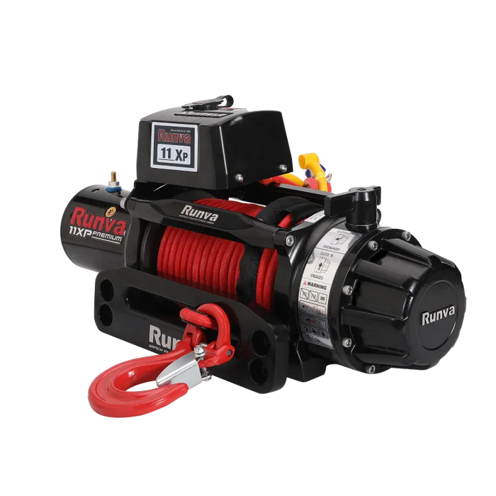 Runva 11XP Premium Red 12V Winch with Synthetic Rope | Full IP67 protection - Electric Winch