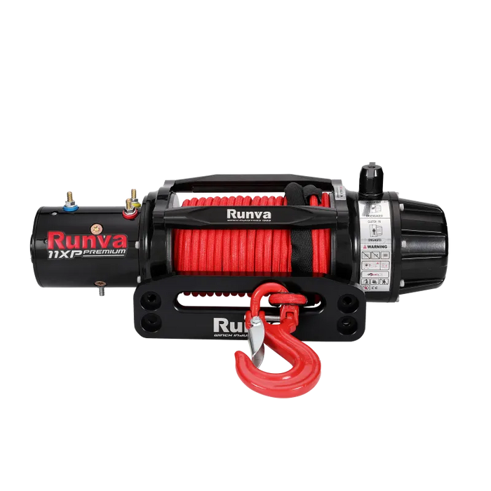 Runva 11XP Premium Red 12V Winch with Synthetic Rope | Full IP67 protection - Electric Winch