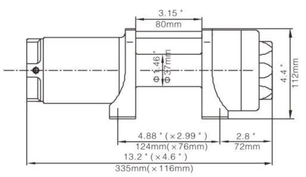 Runva 3.5P 12V Winch with Steel Cable - ATV Winch