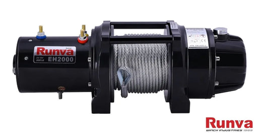 Runva 2000lb 12v/24v Lifting Hoist Winch - Hoists