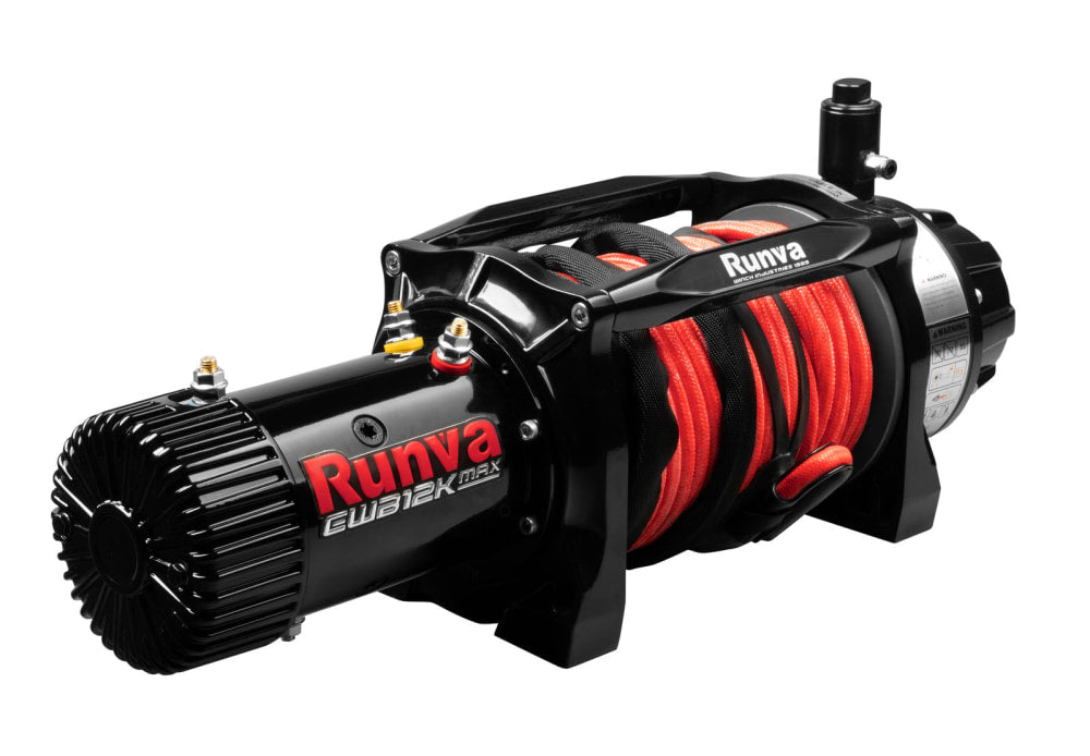 Runva EWB12K MAX 12V Winch with Armortech Synthetic Rope - Electric Winch