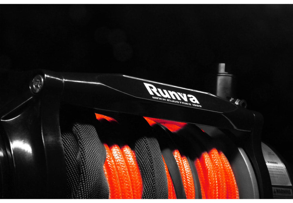 Runva EWB12K MAX 12V Winch with Armortech Synthetic Rope - Electric Winch