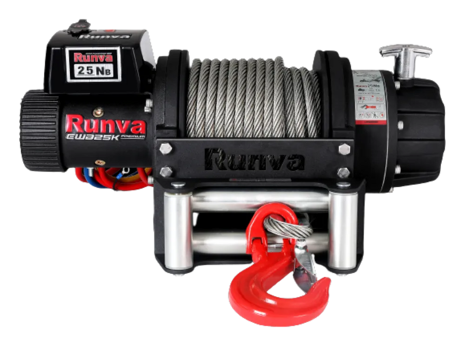 Runva EWB25000 Premium 24V Winch with Steel Cable - Electric Winch