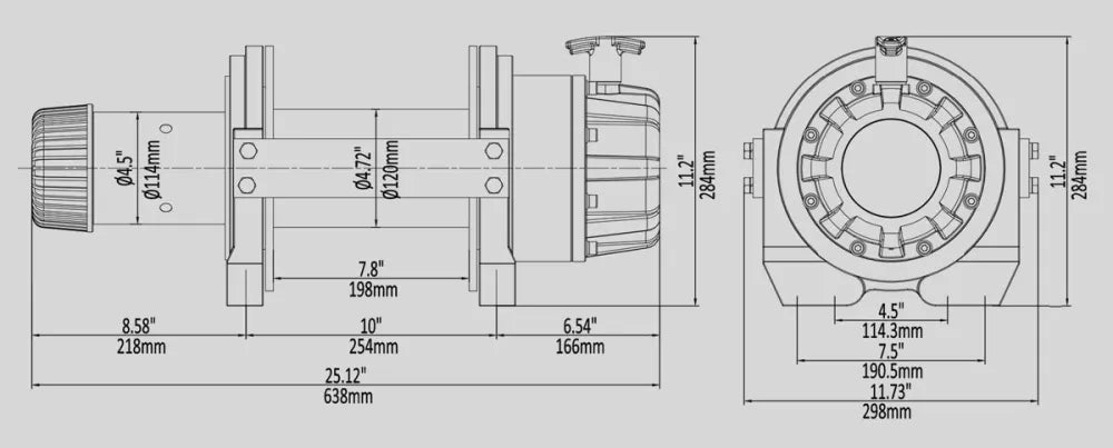 Runva EWB25000 Premium 24V Winch with Steel Cable - Electric Winch