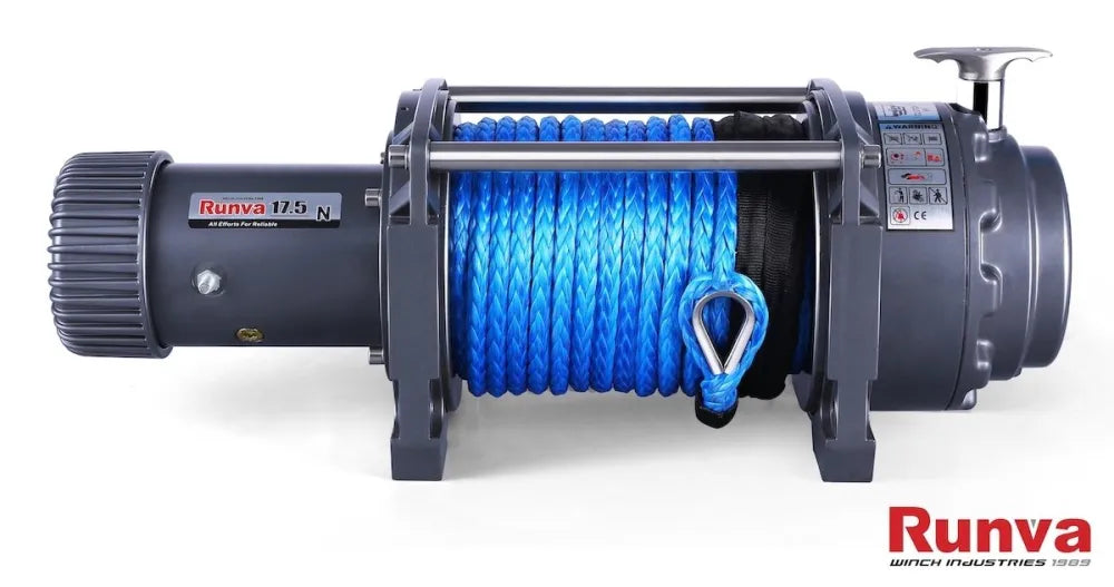 Runva EWN17500 12V/24V Winch with Synthetic Rope - Electric Winch