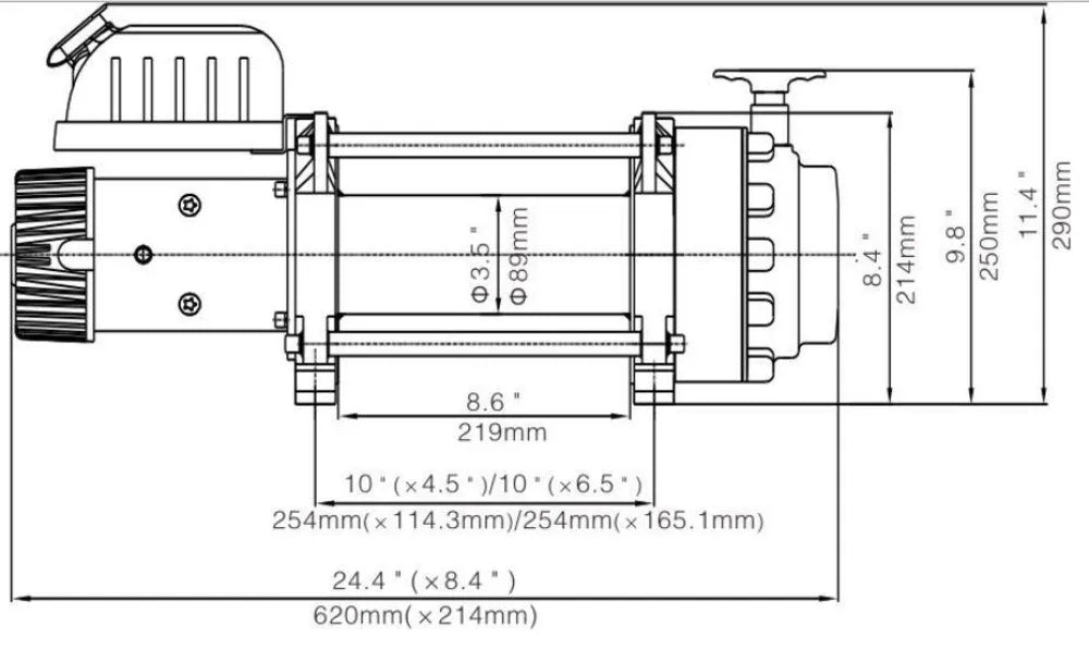 Runva EWN17500 12V/24V Winch with Synthetic Rope - Electric Winch