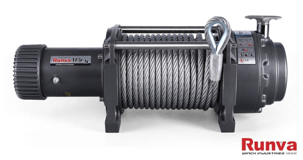 Runva EWN17500 12V/24V Winch with Steel Cable - Electric Winch