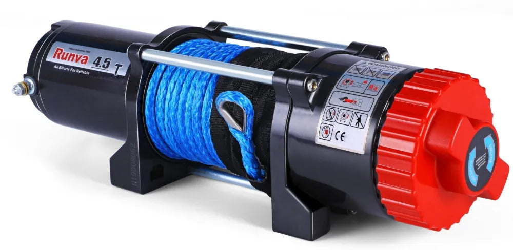 Runva EWT4500 12V Winch with Dyneema Synthetic Rope - ATV Winch