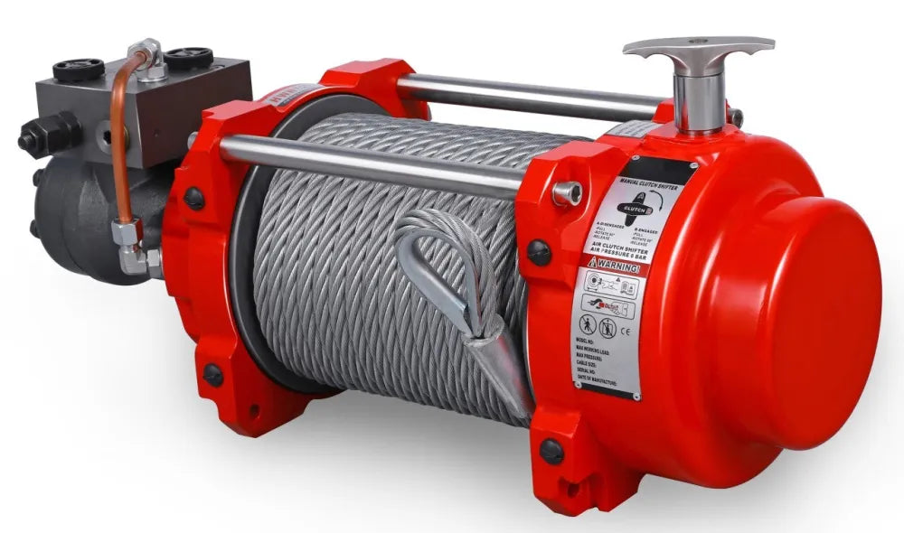 Runva HWN15000I Industrial Hydraulic Winch with Steel Cable - Industrial Winch