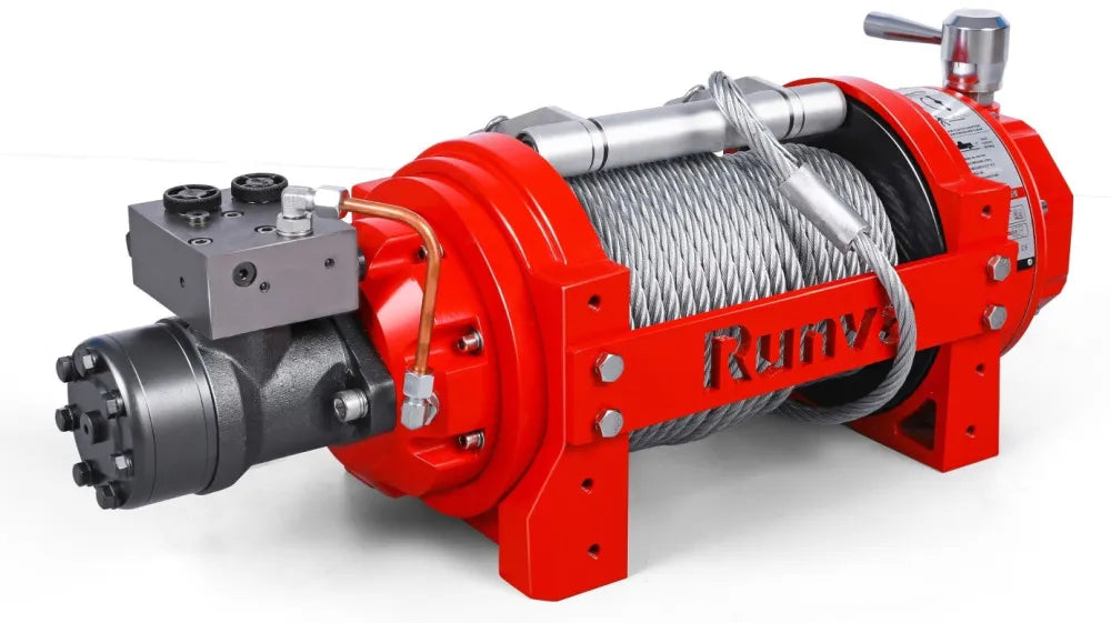 Runva HWV15000 Industrial Hydraulic Winch with Steel Cable - Industrial Winch