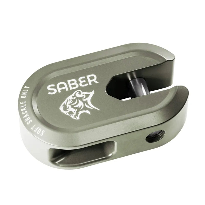 Saber Offroad Alloy Winch Shackle | Short - Cerakote Jungle Green - Winch Hooks