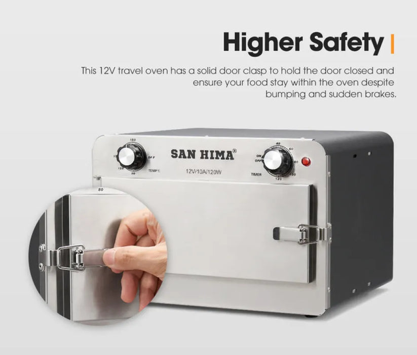 San Hima 12V Portable Travel Oven Stainless Steel - Portable Oven