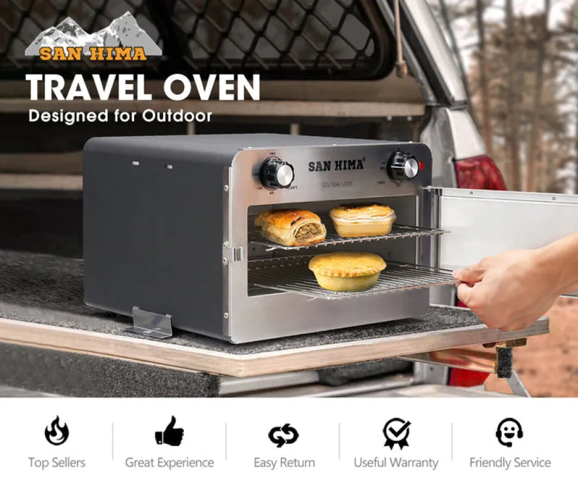 San Hima 12V Portable Travel Oven Stainless Steel - Portable Oven