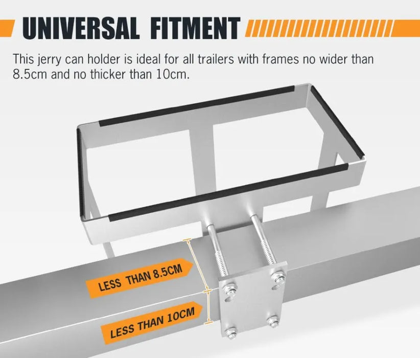 20L Jerry Can Holder Galvanized Steel 4x4 Camper Trailer Caravan