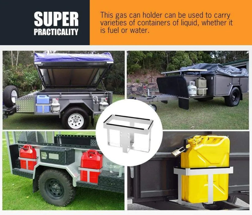 20L Jerry Can Holder Galvanized Steel 4x4 Camper Trailer Caravan