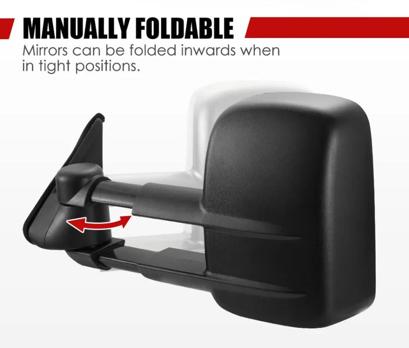 Extendable Towing Mirrors for Nissan Patrol GU Y61 1997-2016 - Towing Mirrors