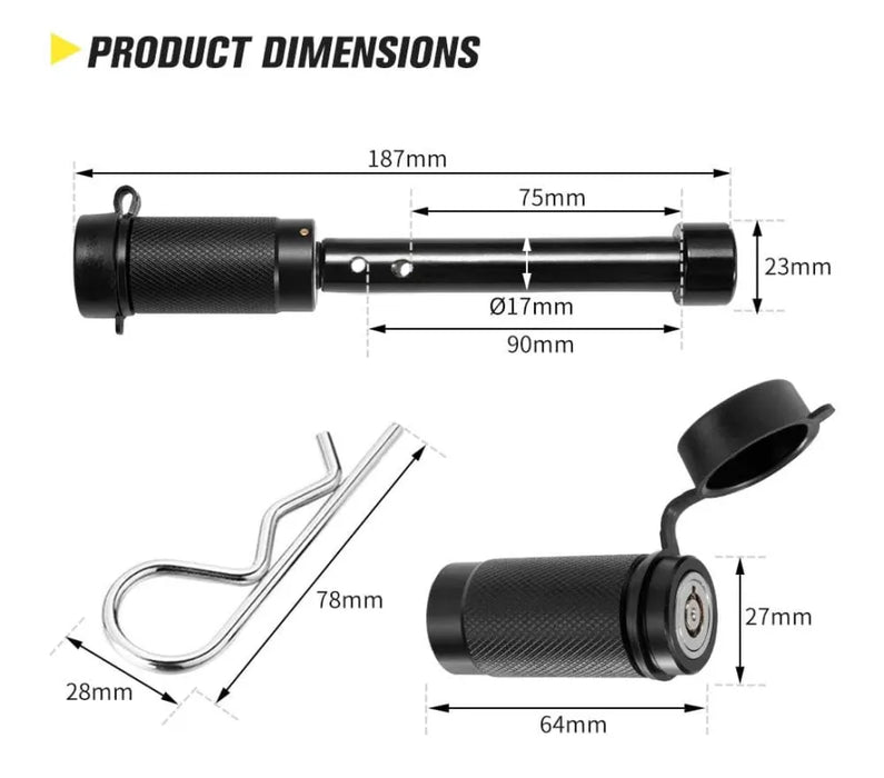 Hitch Pin Lock by San Hima - TOW BARS