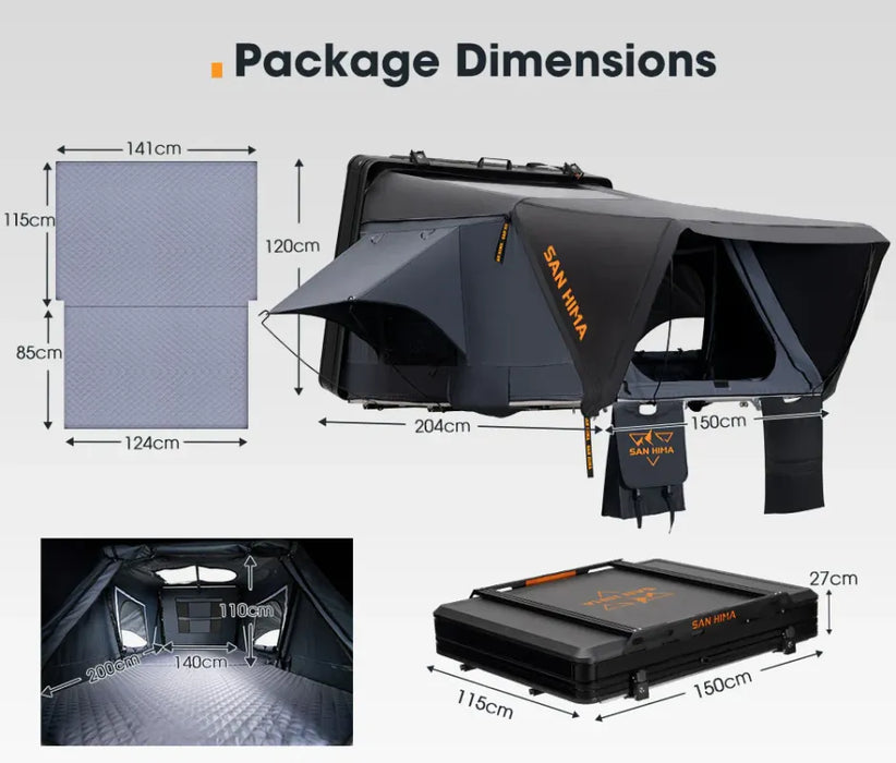 San Hima Jervis Pro Hardshell Roof Top Tent