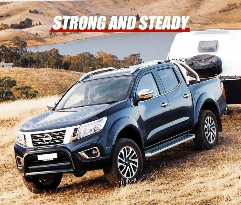 San Hima Matt Black Steel Nudge Bar Grille Bumper Guard For Nissan Navara NP300 - nudge bars