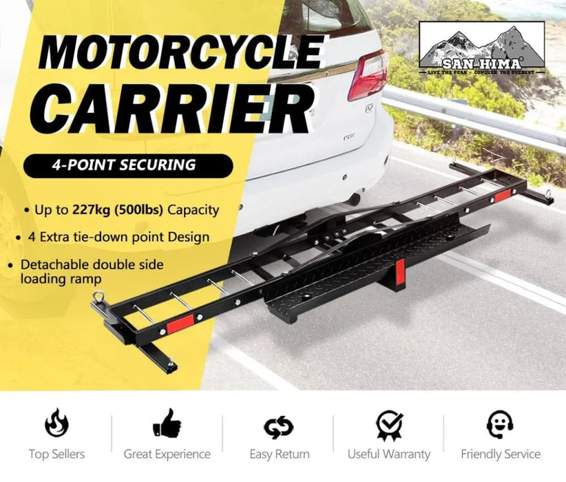 San Hima 2 Arms Motorcycle Motorbike Carrier 2 Towbar Hitch Rack Dirt