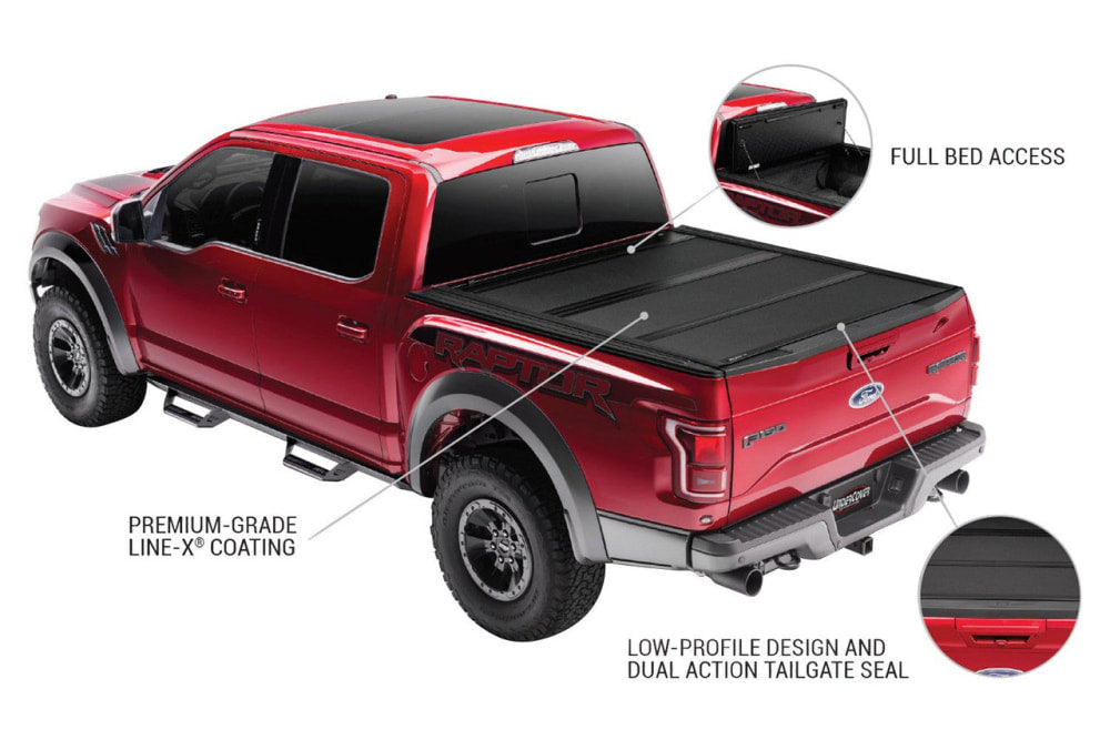 UnderCover ArmorFlex Hard Folding Tri-Fold Tonneau Cover for Chevrolet / Ford / LDV / RAM - Tonneau