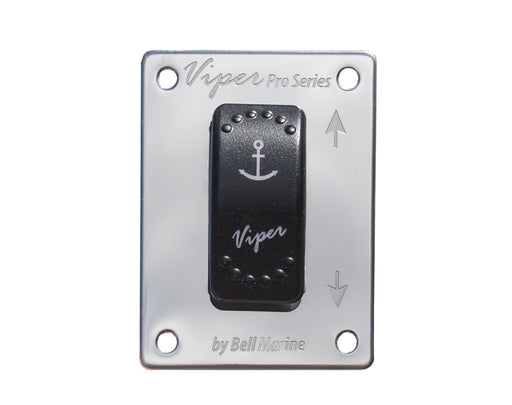 Viper LED Anchor Rocker Switch (On)/Off/(On) with Face Plate - Marine Anchor Winch Accessory