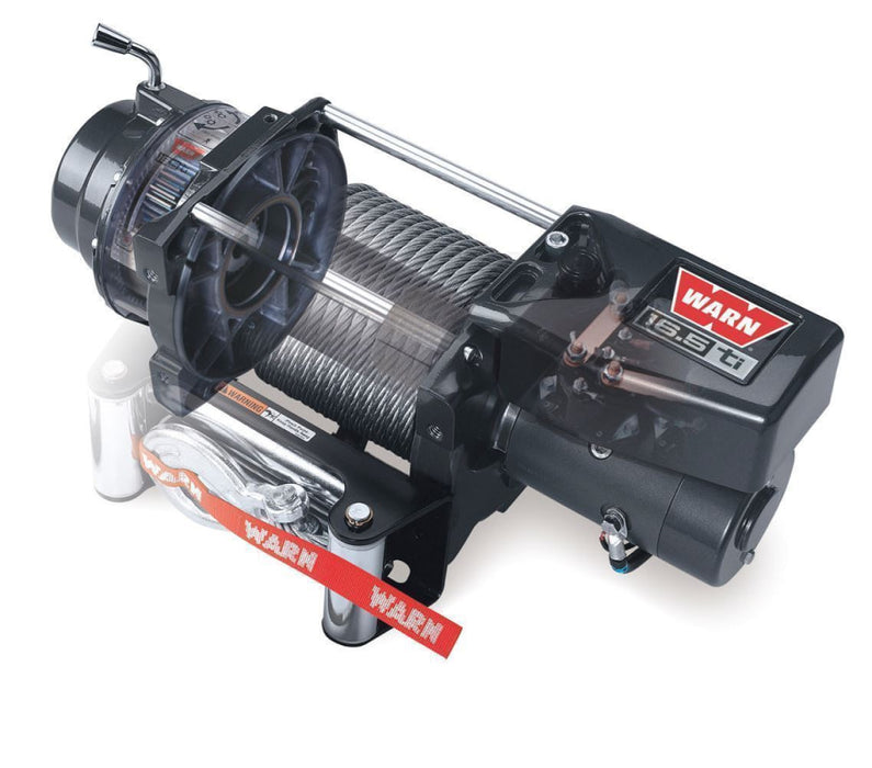 Warn 16.5TI-S 16500lb 12V Large Frame Thermometric Winch with Synthetic Rope - Recovery Gear