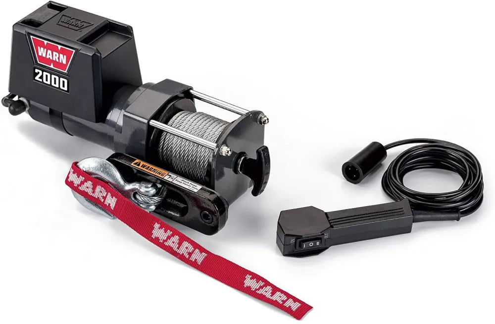 Warn 2000lb 12V Utility Winch with 10.7M Wire Rope - Electric Winch