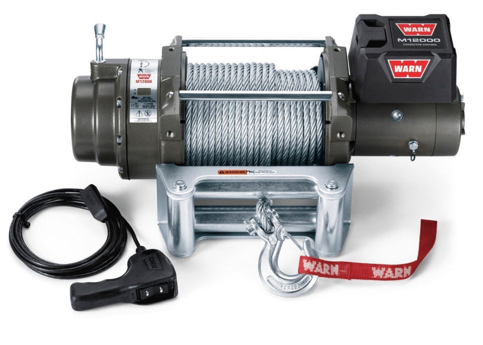 WARN M12 12V Heavy Duty Recovery Electric Winch | 12000lb | 17801 - Electric Winch