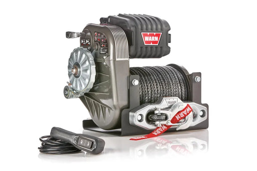 Warn M8274-S 12v 10000lb High Mount Winch with Synthetic Rope - Electric Winch