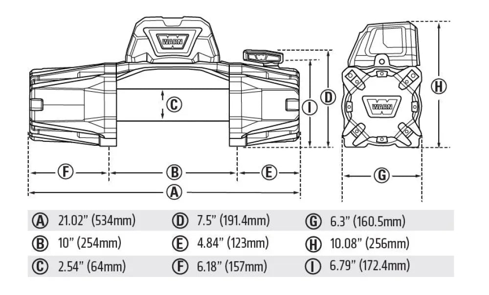 Warn VR Evo 12-S 4x4 12V Winch with Synthetic Rope - Electric Winch