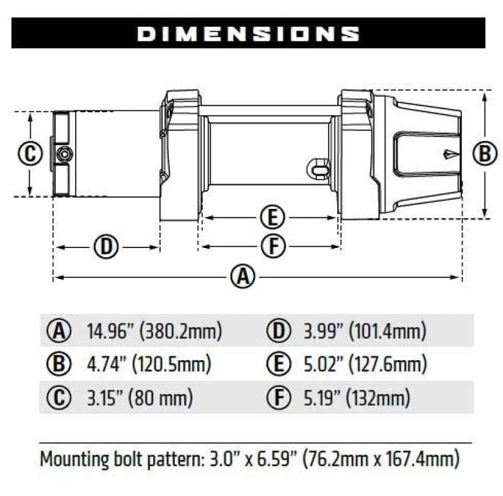 Warn VRX 45-S 4500lb Powersport ATV Winch with Synthetic Rope - ATV Winch