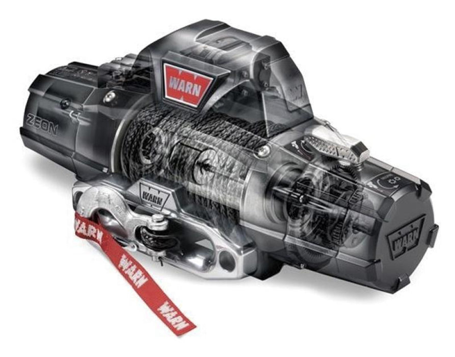 Warn Zeon 12-S Platinum 12v 12,000lb Winch with Synthetic Rope - Electric Winch