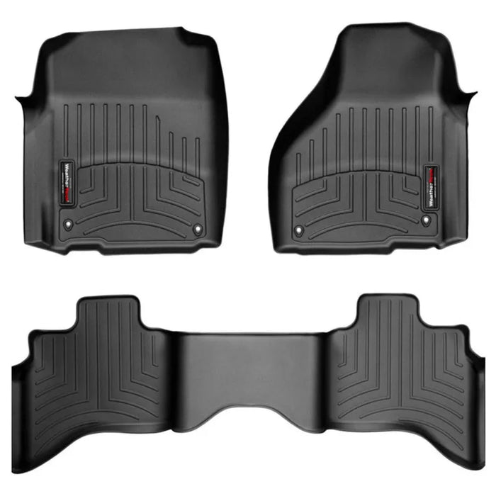 Weathertech FloorLiner Laser Measured Custom Fit | Front and Rear Set - RAM 1500 DS Quad Cab | Front and Rear - Car Floor Mats