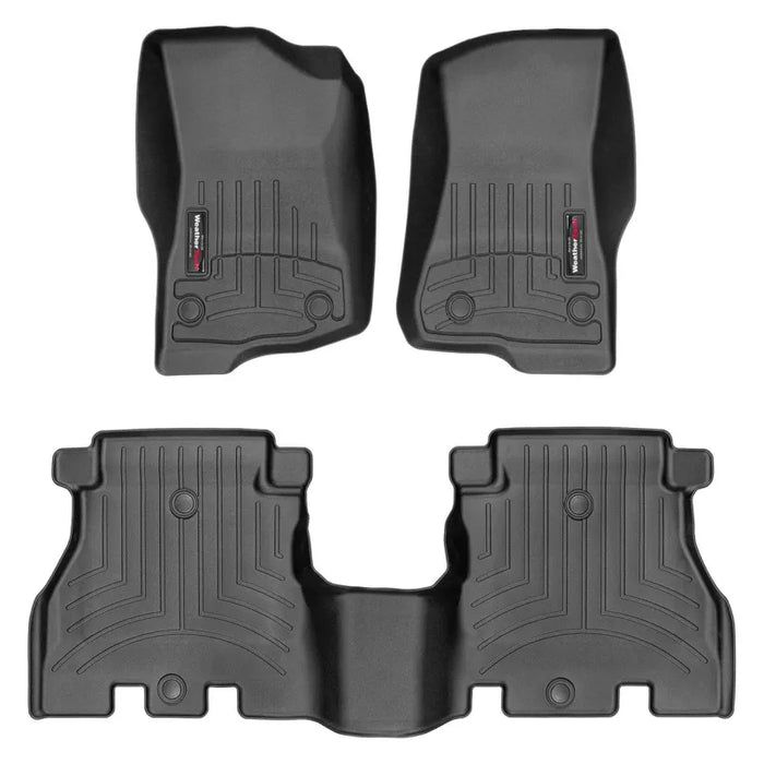 Weathertech FloorLiner Laser Measured Custom Fit | Front and Rear Set - Jeep Wrangler (4 Door) | Front and Rear - Car Floor Mats