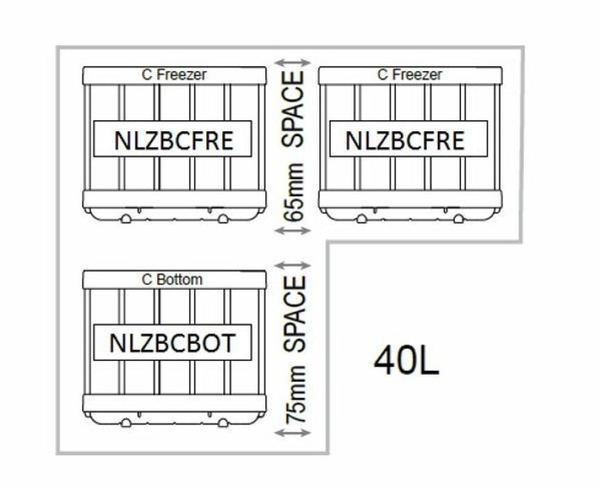 National Luna Fridge Basket Kit | 40 Litre - Fridge Accessory