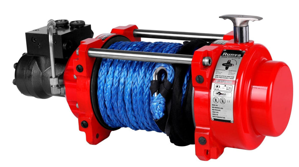 Runva HWN15000I Industrial Hydraulic Winch with Synthetic Rope - Industrial Winch