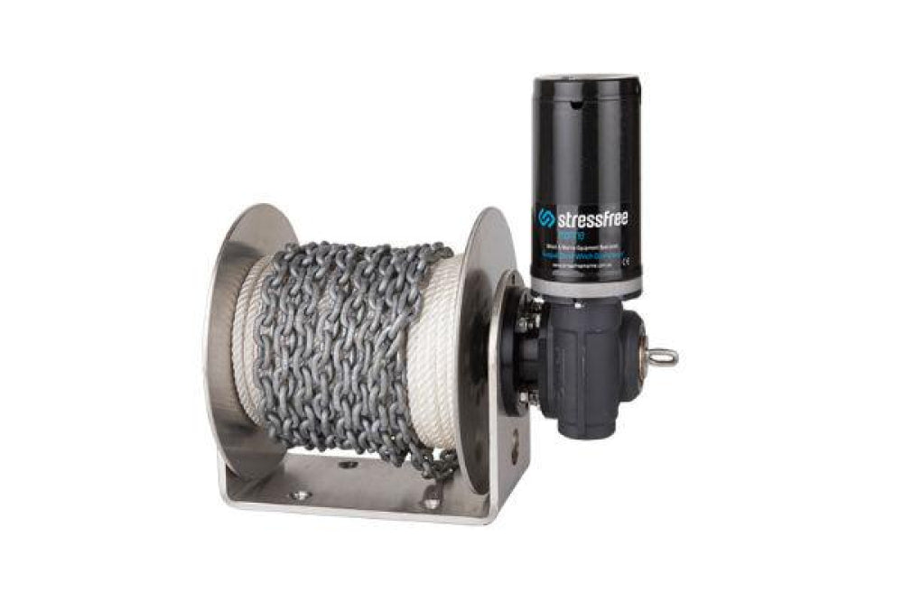 Stressfree Marine Mini 50 Standard Anchor Winch | Extra Wide - Boat Anchor Winch