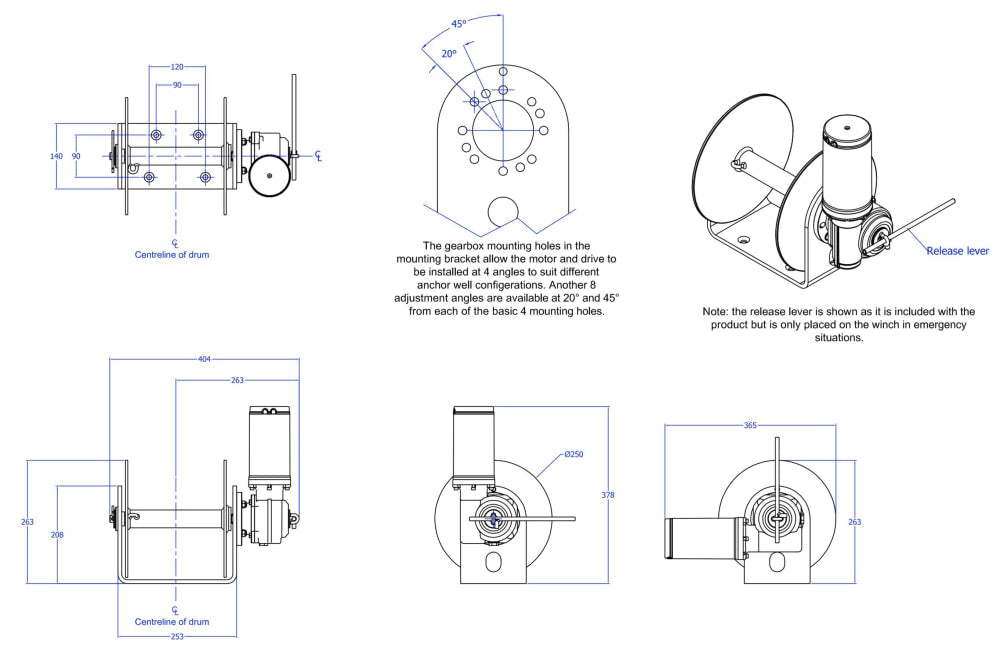 Stressfree Marine Mini Me Standard Anchor Winch - Boat Anchor Winch